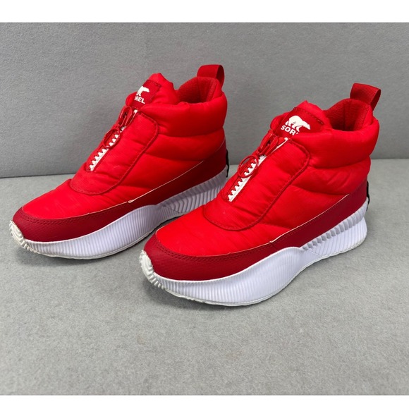 Sorel Womens Out N About III Puffy Zip Snow Boot US 6 Red Winter waterproof - Picture 4 of 10